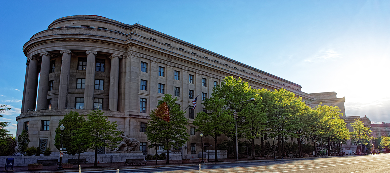 This is a stock photo. This is the Federal Trade Commission (FTC) building in Washington, D.C. 
