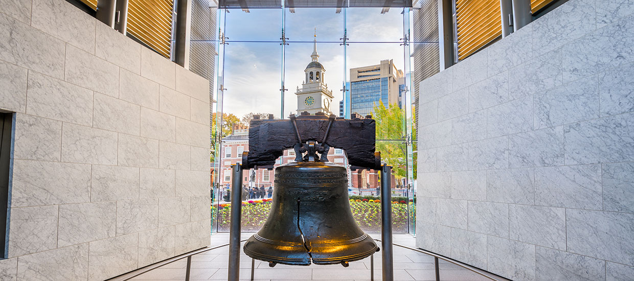 This is a stock photo. The Liberty Bell located inside of Independence Hall in Philadelphia, Pennsylvania.