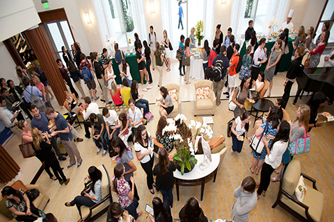 A department of Political Science reception at the Newmann Alumni Center on the University of Miami Coral Gables campus.