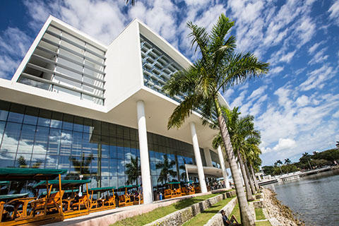 A photo of inside the Shalala Student Center at the University of Miami Coral Gables campus.